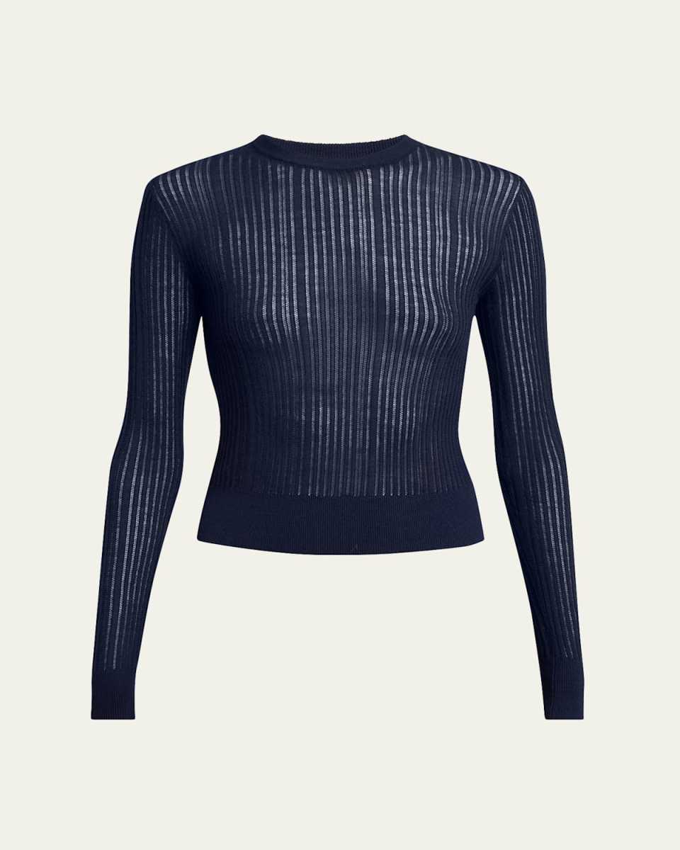 Multistitch Wool Knit Top